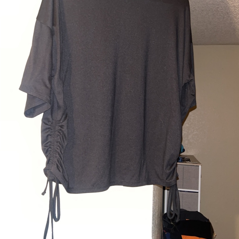 Women's Black Ruched Top